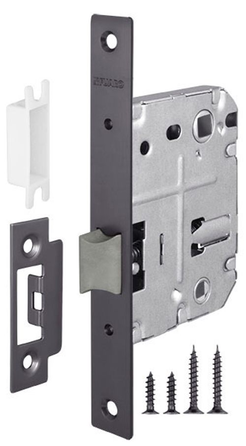 Замок врезной пластик Фуаро PLASTIC P72-50 GR, цвет графит (гарантия - 12 месяцев)