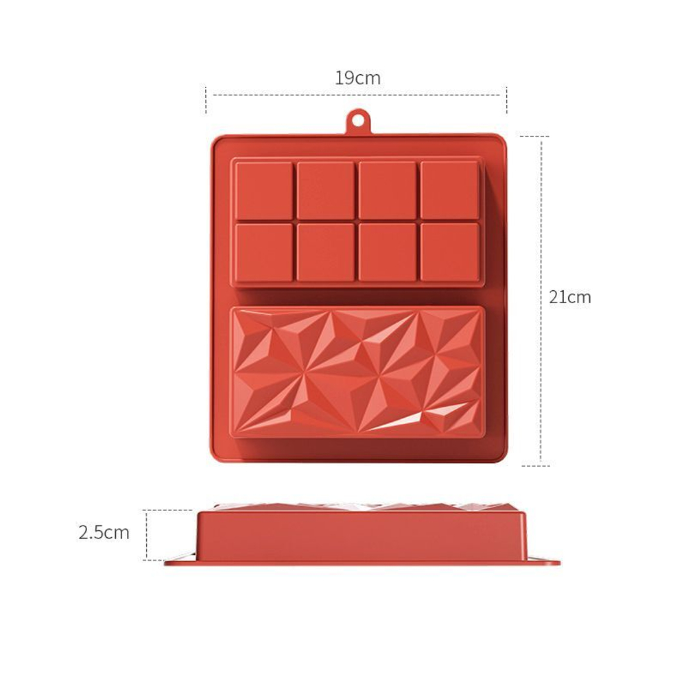 Силиконовая форма для Дубайского шоколада 2в1
