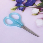 Ножницы маникюрные в пакете «Классические», овальные кольца, цвет микс 9,5*4см