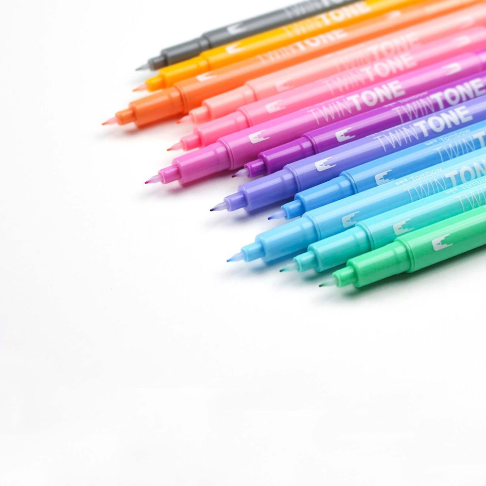 Tombow TwinTone 12 Color Pastel Set