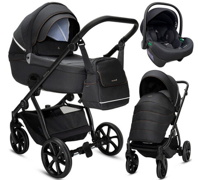 Детская коляска Noordi Fjordi V2 3 в 1 с автокреслом Terra Edusky Black 1462815 Voyager Black