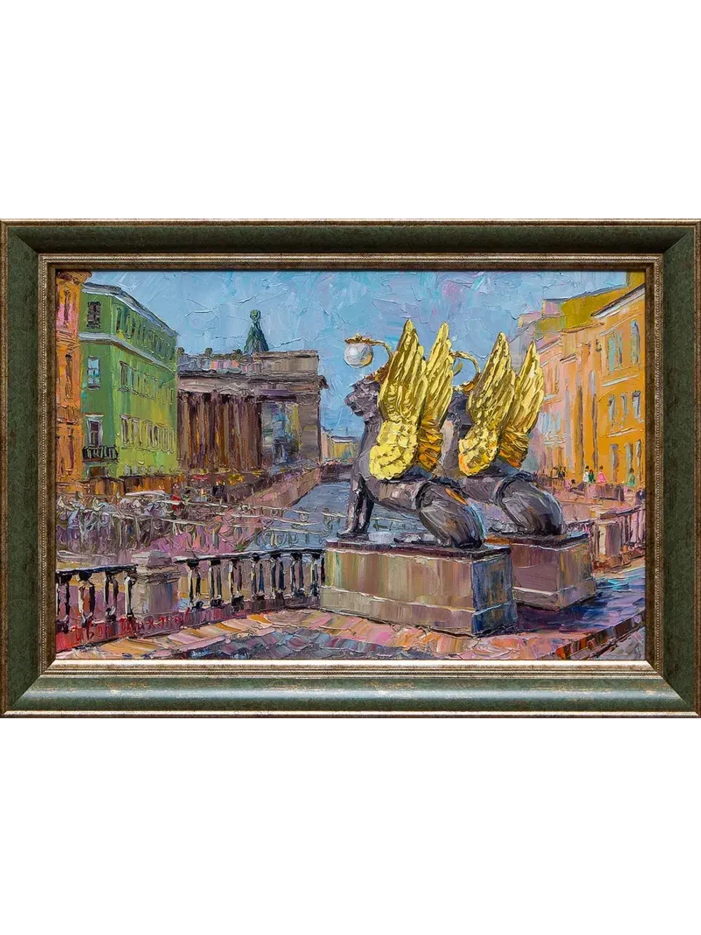 Картина маслом "Грифоны. Банковский мост" Шиханов