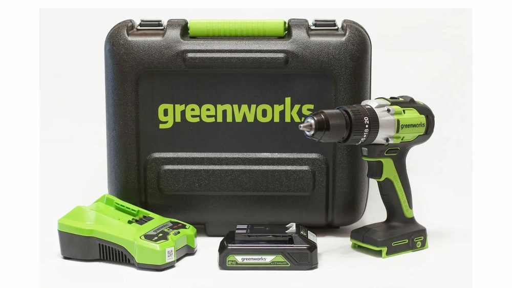 Дрель-шуруповерт уд. аккумуляторная GREENWORKS GD24DD60 24В,60Нм,13 мм,б/щ,без АКБ и ЗУ (3704107)