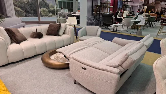 Четырехместный диван Marshmallow, 262 см, светло-бежевый