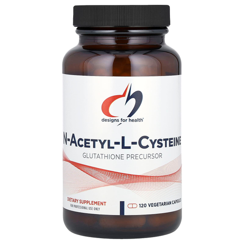 Designs For Health, N-ацетил-L-цистеин, 120 вегетарианских капсул (900 мг в 1 капсуле)
