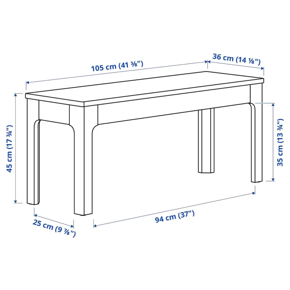 Стол и 2 скамейки - EKEDALEN / EKEDALEN IKEA/ ЭКЕДАЛЕН ИКЕА, 180/120 см, темно-коричневый/темно-коричневый