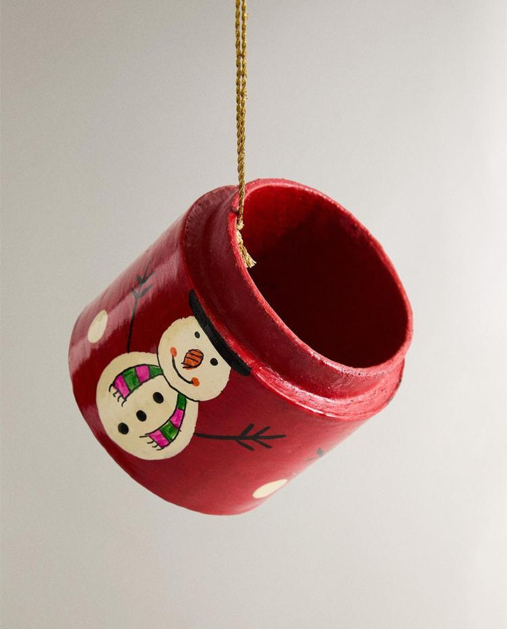 ZARA HOME НОВОГОДНЕЕ УКРАШЕНИЕ «СНЕГОВИК», КРАСНЫЙ