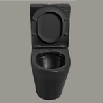 Унитаз SELLA MB напольный, безободковый, черный матовый Ceruttispa CT9865 (605х370х800)