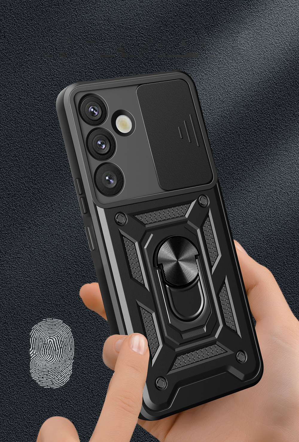 Чехол с кольцом Bumper Case для Samsung Galaxy S24 FE