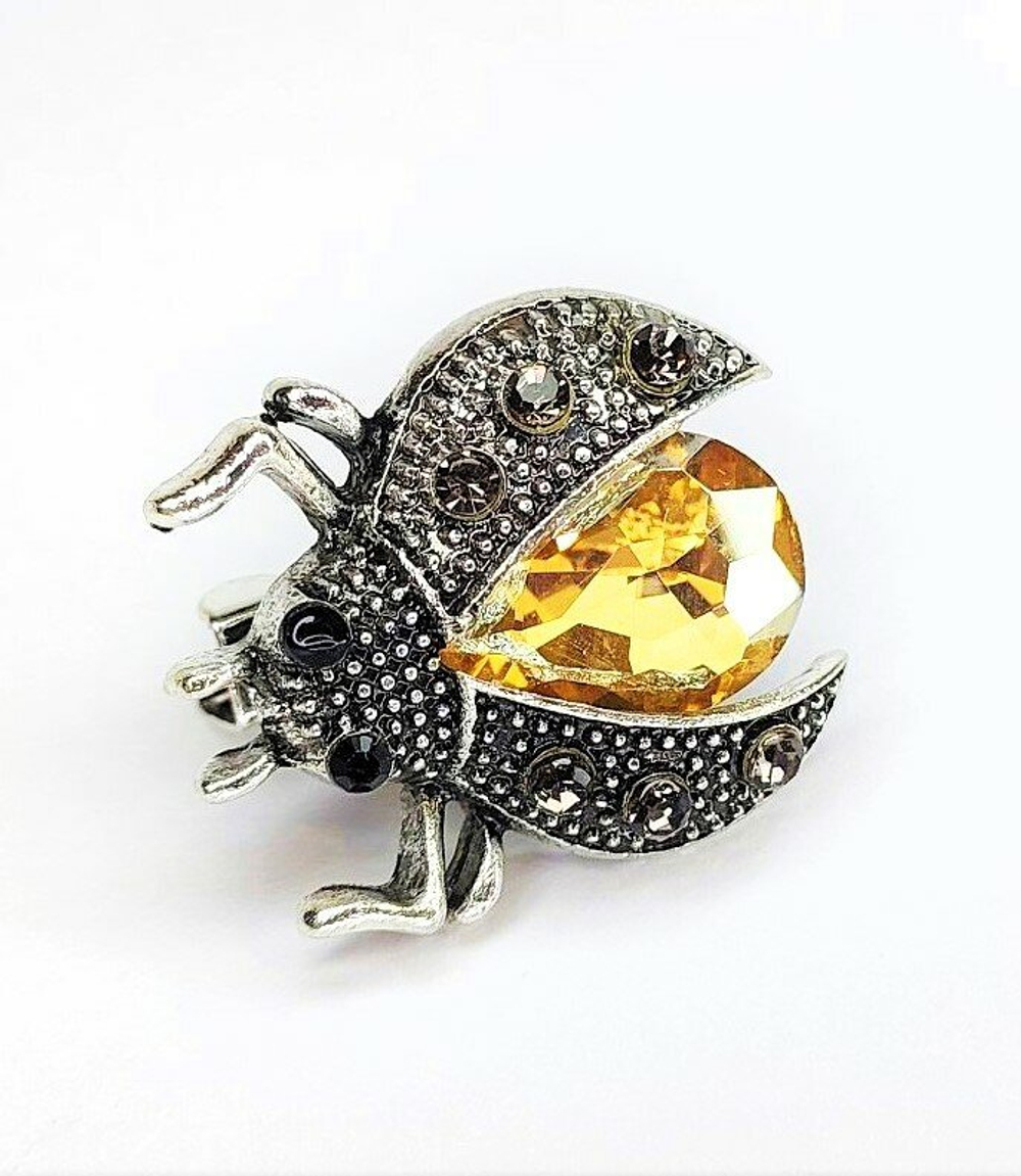 Брошь. Украшение  брошка "Жук". Символом перерождения, начала новой жизни