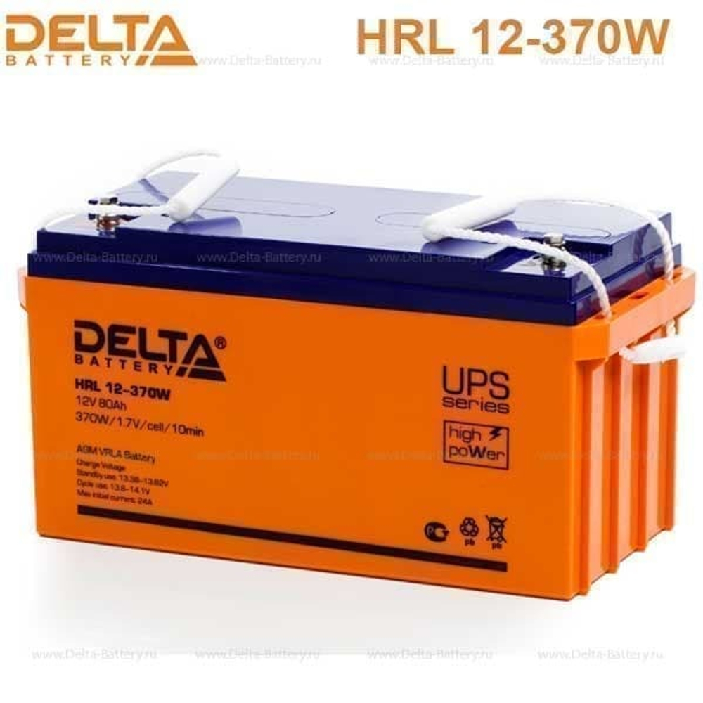 Аккумуляторная батарея Delta HRL 12-370W (12V / 80Ah)