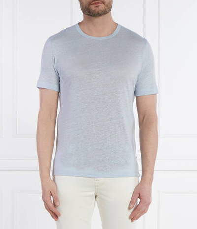 Льняная футболка Tiburt 456 BOSS BLACK - голубой(50511612)