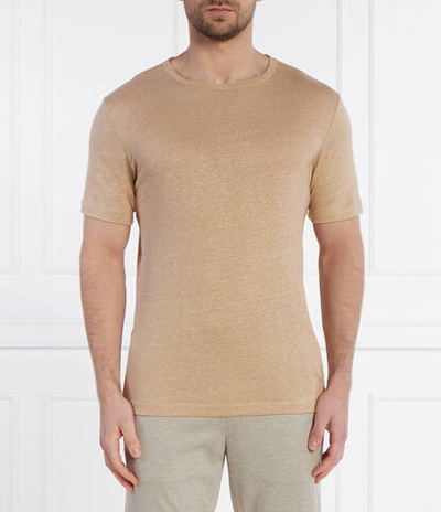 Льняная футболка Tiburt 456 BOSS BLACK - бежевый(50511612)