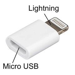 Переходник OTG Micro USB на Lightning (Белый)