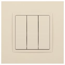 Выключатель ЭРА Elegance 14-1107-02 тройной 10АХ-250В IP20 слоновая кость | Эра Elegance