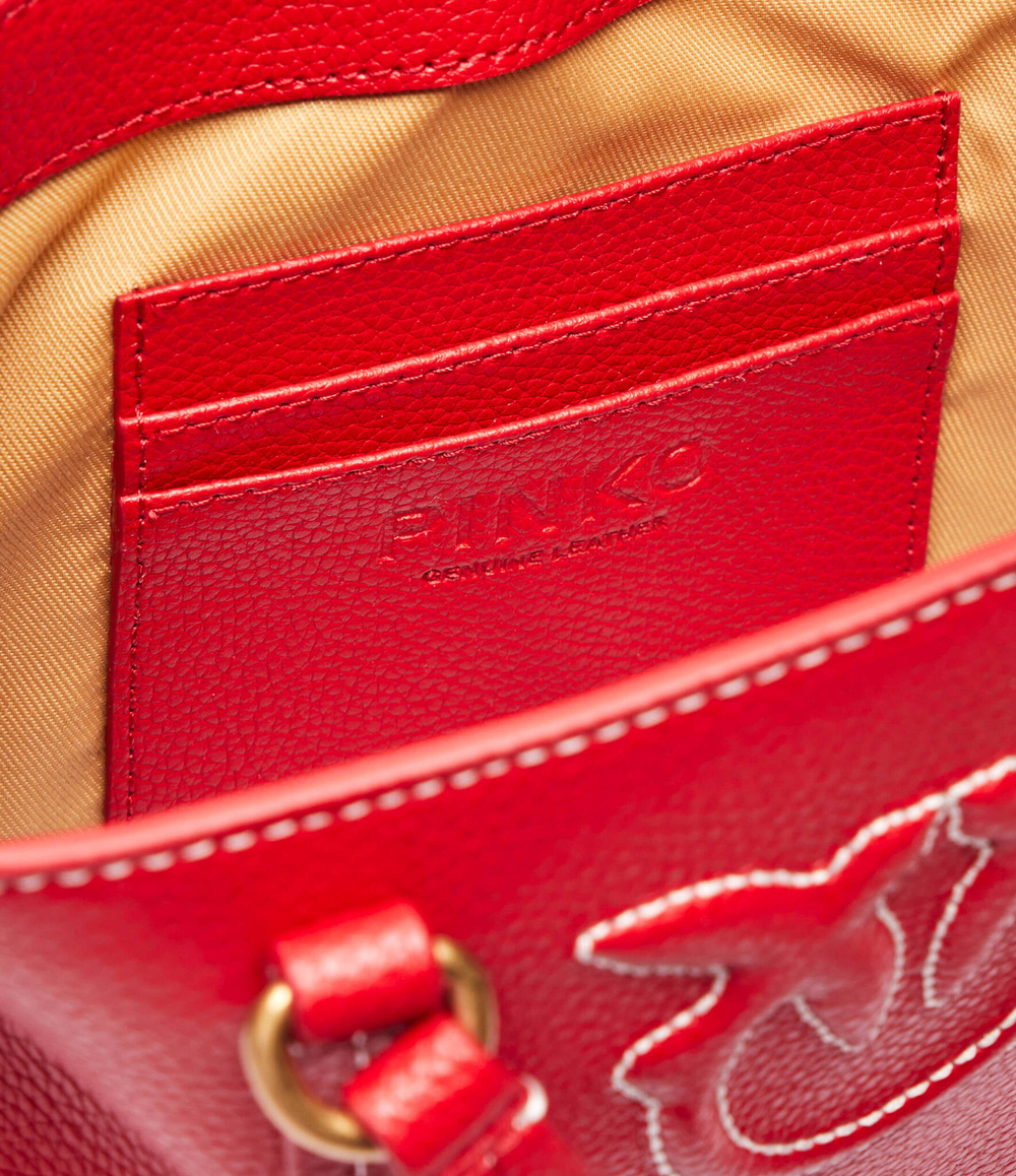 Кожаная сумка-трапеция MIRANDA Pinko - красный(104515 A29O)