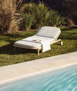 Шезлонг Alipa из массива акации и веревки цвета экрю