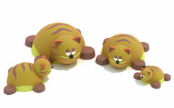 Резиновая фигура 3D Котик для детских площадок