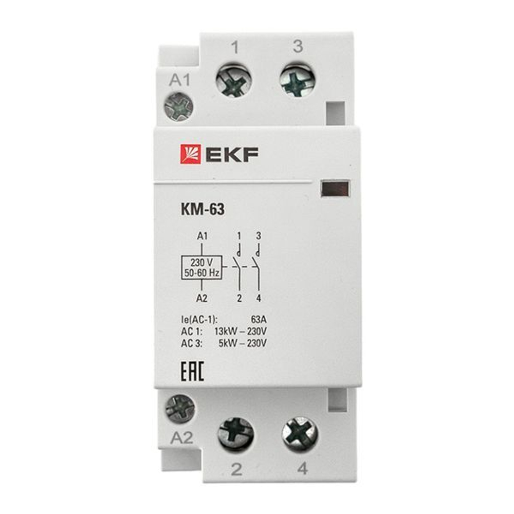 Контактор модульный КМ 63А 2NО (2 мод,) EKF PROxima