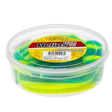Виброхвост несъедоб. Shaggy 5,12/13 см Blue Lime 20шт. (HS-18-040-N-20) Helios