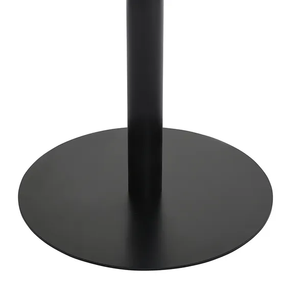 Стол Trond, Ø100 см, белый мрамор, черная ножка