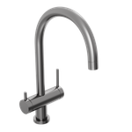 Смеситель для кухни Abelsberg Aera AWF70029GM с возможностью подключения фильтра для воды, цвет космическая сталь, PVD покрытие