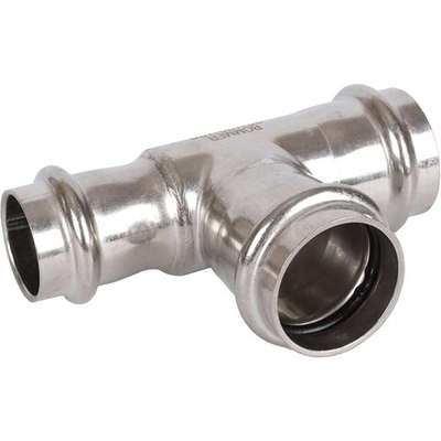 ROMMER Тройник переходной 28x28x22 из нержавеющей стали прессовой