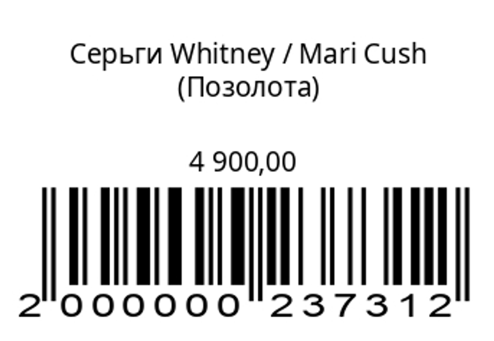 Серьги Уитни (серебро