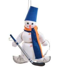 РусКукла RK-951/1 Кукла подвесная «Снеговик-хоккеист»
