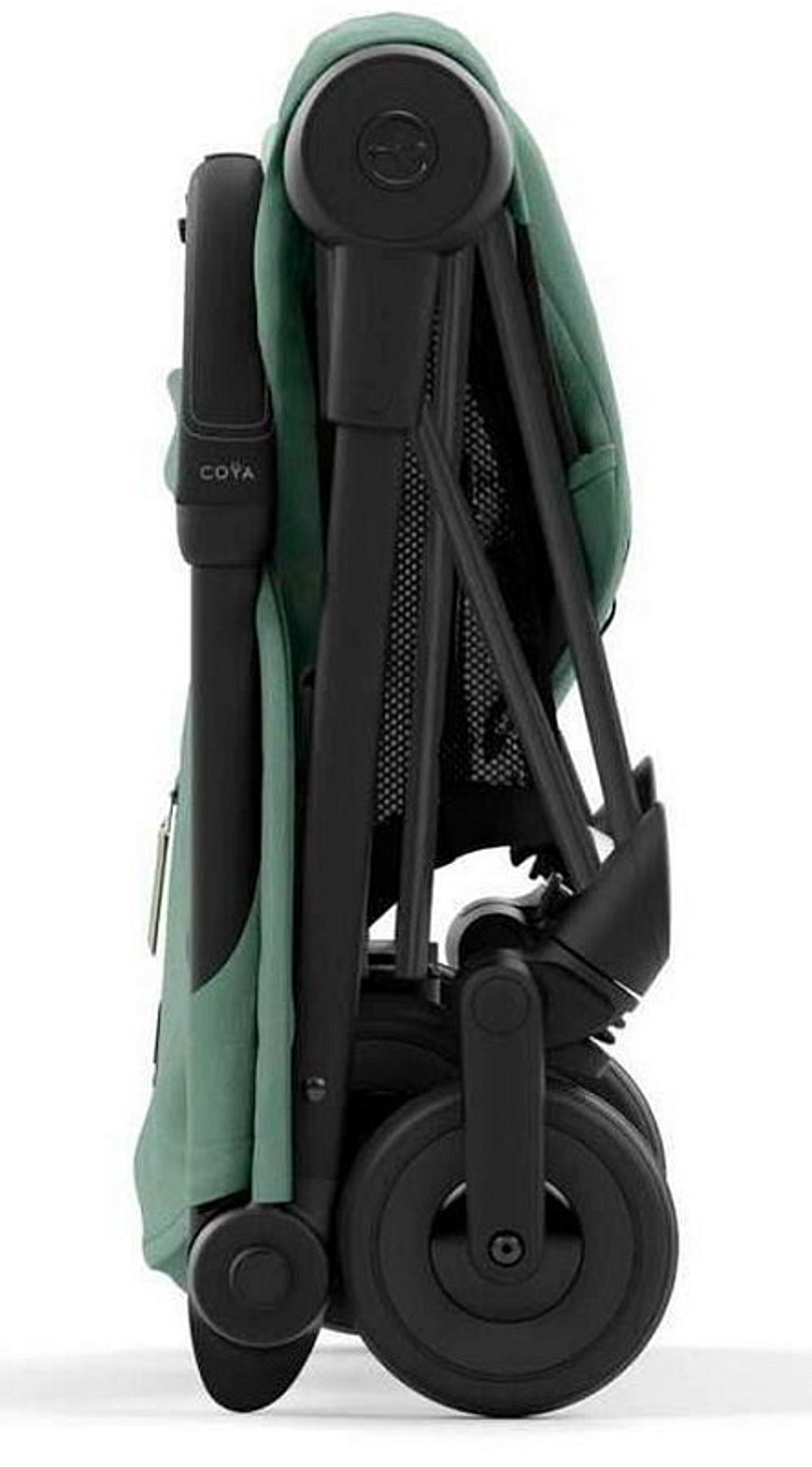 Коляска Cybex Coya Matt Black Frame Cloud G i-Size Ocean Blue Plus 2 в 1 Leaf Green с дождевиком и бампером