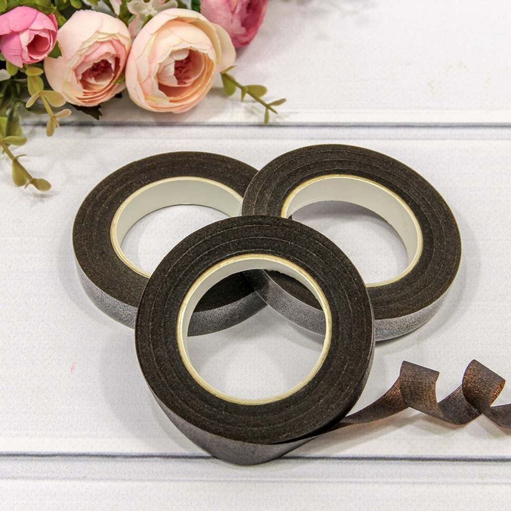 Флористическая тейп-лента (1,2 см*22,86 м) Коричневый, 1 шт.