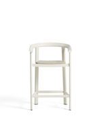 Уличный полубарный стул Erice из алюминия и веревки цвета экрю, 75 см