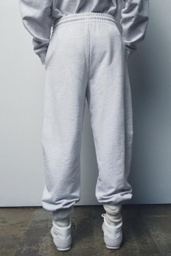 ZARA БРЮКИ В СТИЛЕ ПРЕППИ, СЕРЫЙ МЕЛАНЖ