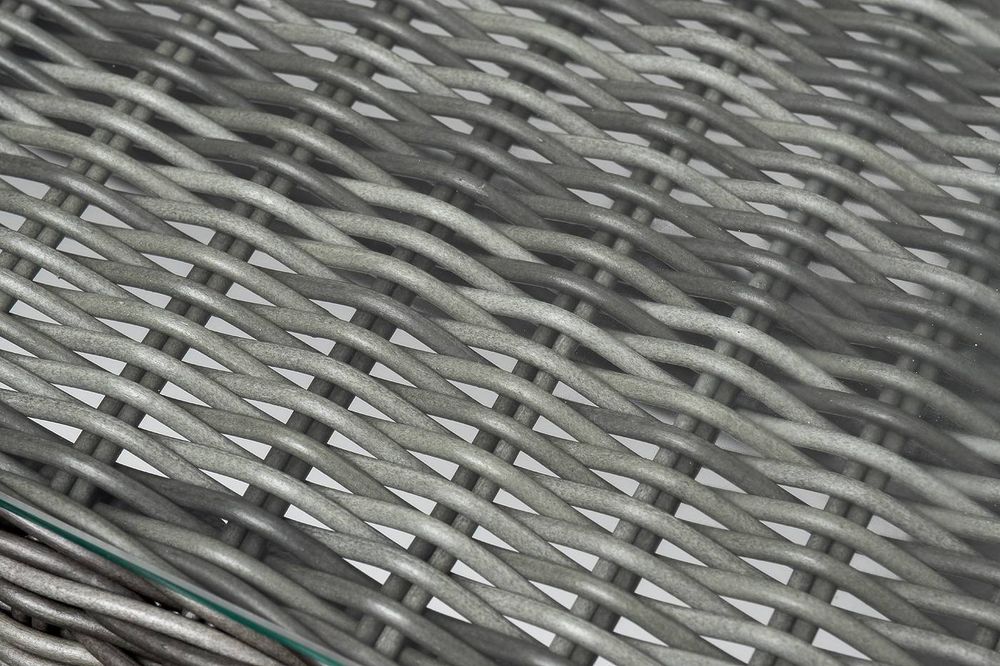 "Амароне" обеденная группа из искусственного ротанга на 6 персон, цвет графит