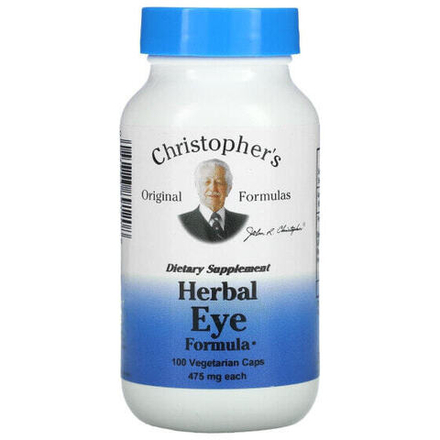 Christopher's Original Formulas, Травяная формула для глаз, 475 мг, 100 вегетарианских капсул