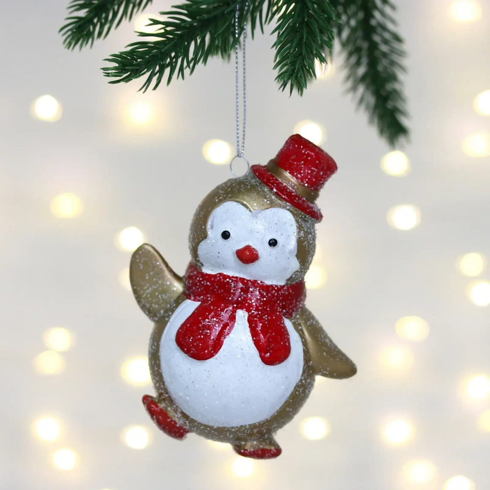 Елочная игрушка «Новогодний пингвинёнок» 8,5*6*10,5 см