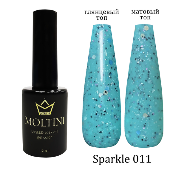Гель-лак Moltini “Sparkle” 011, 12 ml