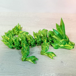 Кристальный дракон, малыш, зелено-желтый