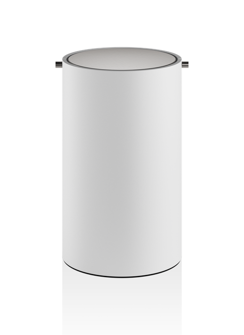 Ведро для мусора Decor Walther Stone BEMD 30x18.5см, с крышкой, напольная, цвет: с крышкой белый / сталь матовая 0971154