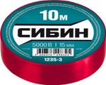 СИБИН 15 мм х 10 м, 5 000 В, красная, изолента ПВХ (1235-3)
