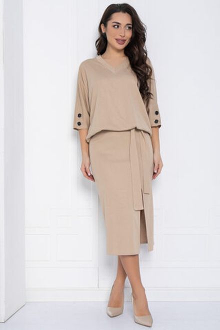 Платье Вэнсдей (бежевое) П12577-4 LT Collection