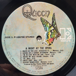Винтажная виниловая пластинка LP Queen A Night At The Opera (Japan 1975) (No Obi) Bohemian Rhapsody
