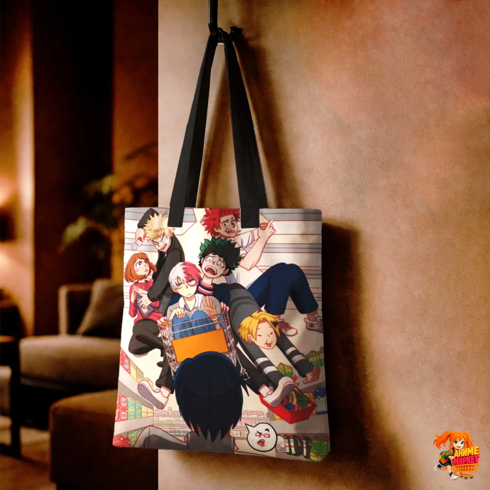 Сумка шоппер с принтом Моя геройская академия