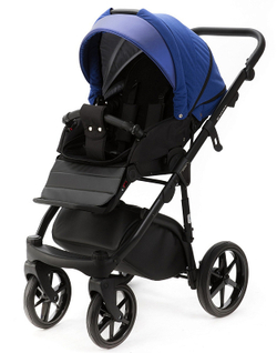 Детская коляска Adamex Nola 2 в 1 N-PS161 (СИН + СИН. ПЕРЛ. КОЖА)