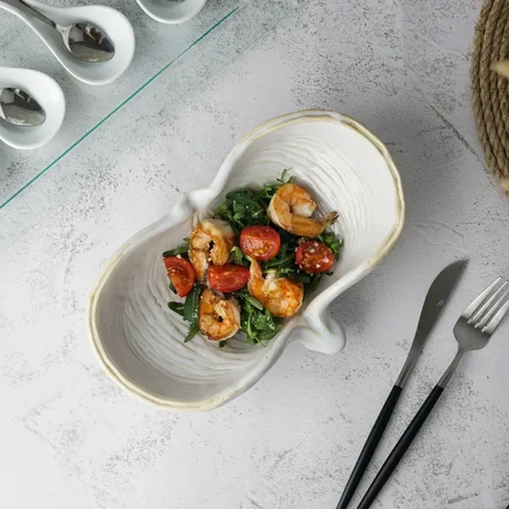 Салатник 325 мл 24,5*16 см h7 см Gray Shell Frutti di Mare P.L. [1]