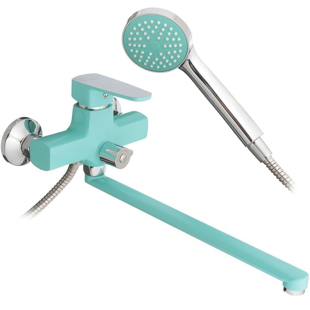 Смеситель для ванны, Frud, с картриджем, бирюз, R22303