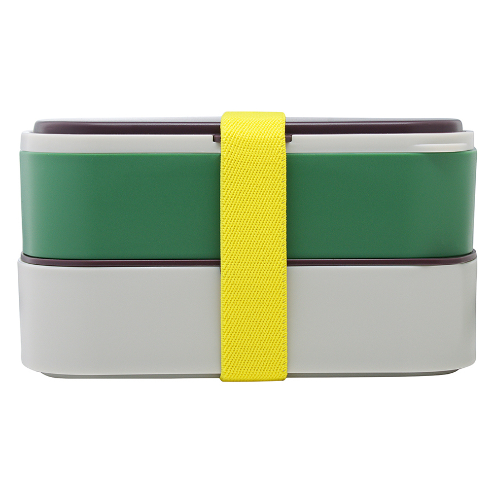 Ланч-бокс с приборами 1л Smart Solutions Food Time зеленый/серый