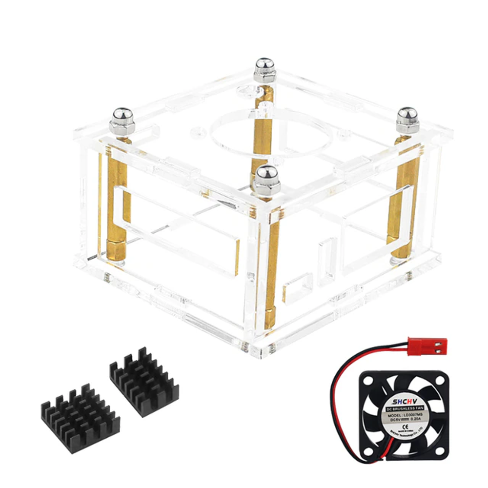 Прозрачный корпус с вентилятором для Orange Pi zero 3