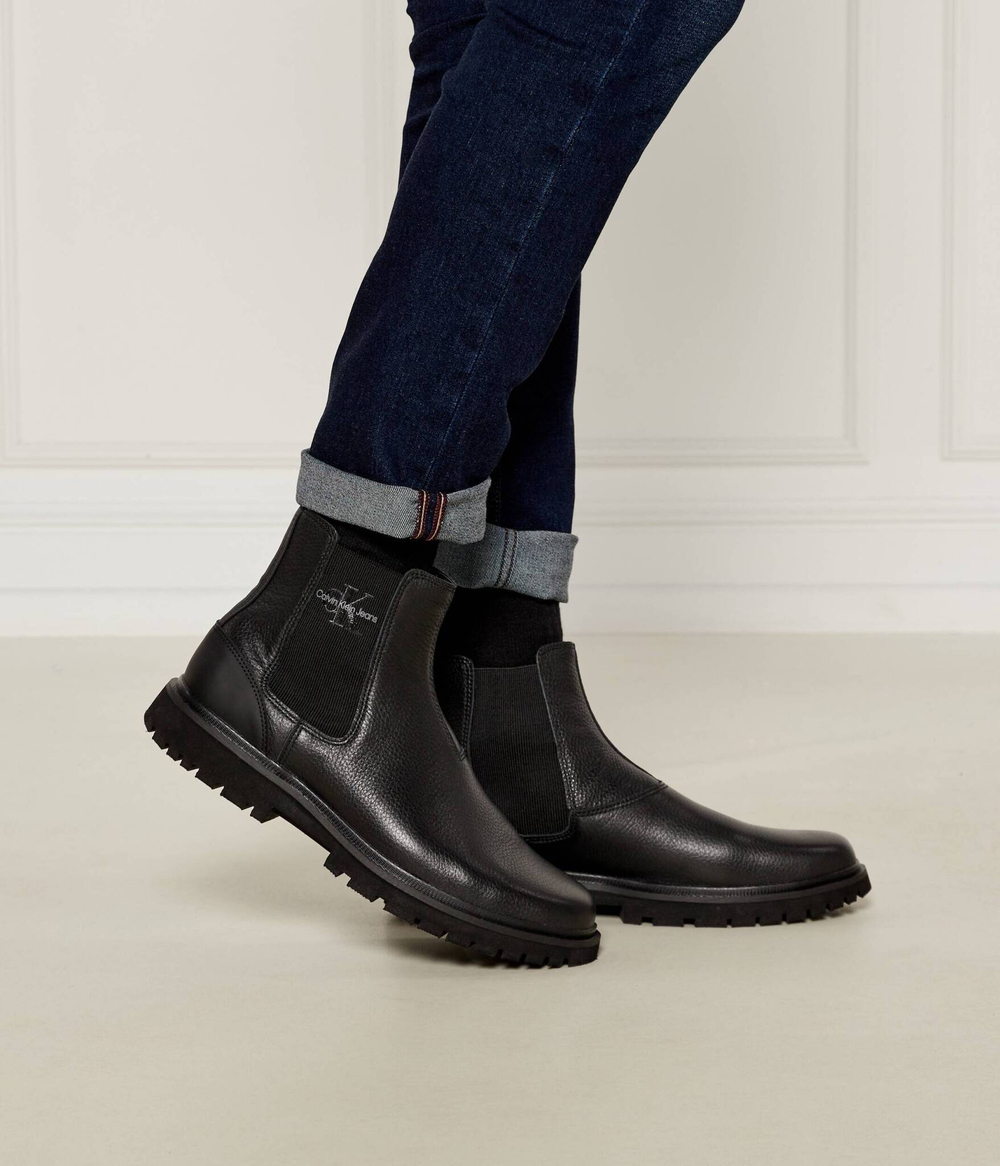 Кожаные челси eva mid chelsea CALVIN KLEIN JEANS - графитовый(YM0YM00750)