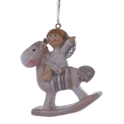 GAEM Фигурка декоративная подвесная "Ангел/Дед Мороз", L5,5 W2 H6 см, 4в.